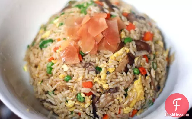Mushroom Fried Rice with Pickled Ginger