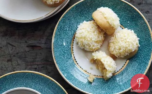 Orange Butter Drops with Shredded Coconut