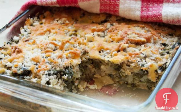 Kale and Cabbage Gratin