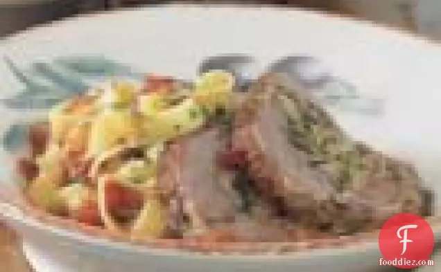 Pork Braciole With Tagliatelle And Tomato Sauce