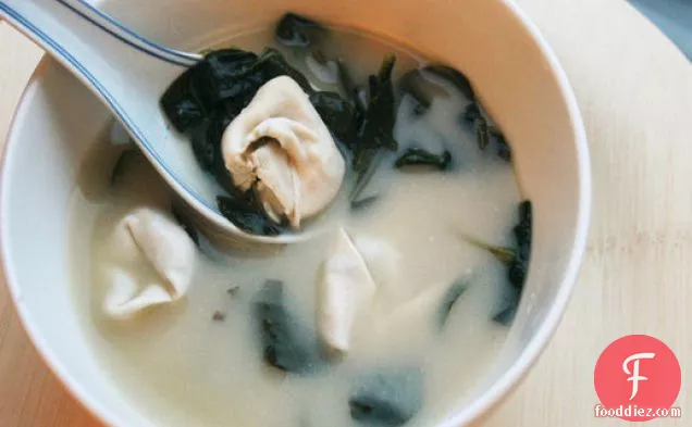 Make-Ahead Miso Lemongrass Soup with Mushroom Dumplings