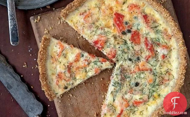 Smoked Salmon Crème Fraîche Tart With a Cornmeal Millet Crust From 'Whole-Grain Mornings