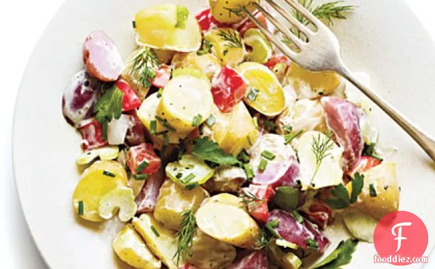 Potato and Vegetable Salad with Mustard Ranch