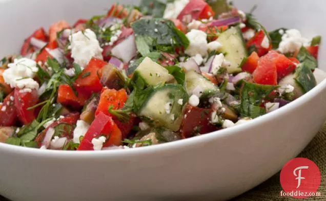 Chopped Greek Salad with Fresh Herbs