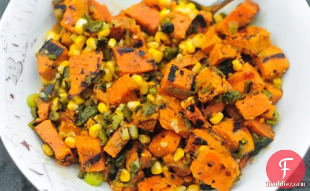 Grilled Sweet Potato and Corn Salad