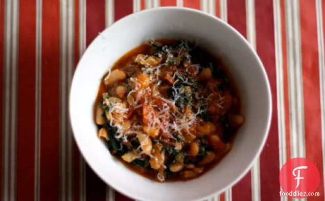 Dinner Tonight: Quick White Bean Stew With Swiss Chard And Toma