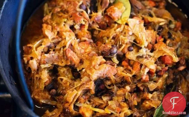 From a Polish Country House Kitchen's Hunter's Stew (Bigos)