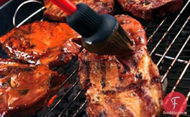 स्मोकी ग्रिल्ड पोर्क स्टेक