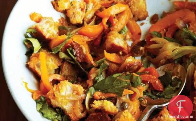 Yellow Bell Pepper Panzanella from 'Family Table