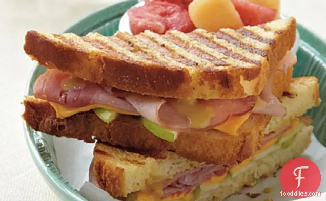 Ham, Cheese, and Apple Panini