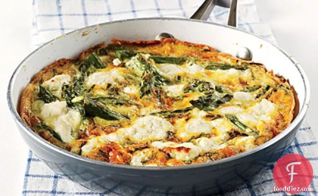 Herby Frittata with Vegetables and Goat Cheese