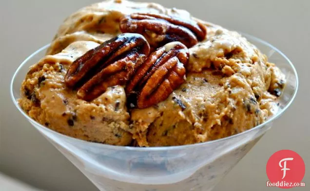 Scooped: Irish Coffee Ice Cream with Shaved Dark Chocolate and Candied Pecans