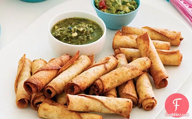 Bean and Chicken Taquitos