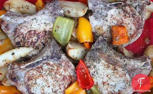 Pork Chops With Potatoes and Vinegar Peppers