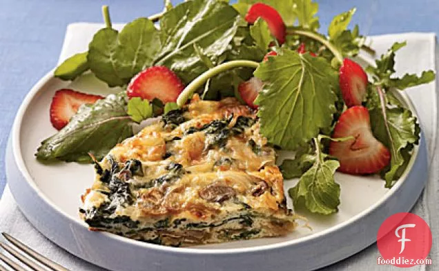 Mushroom and Spinach Frittata With Smoked Gouda