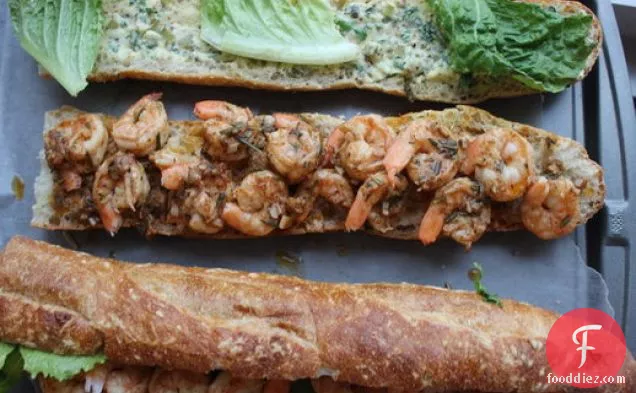 New Orleans-Style Barbecue Shrimp Po' Boy