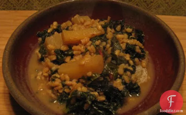 Barley Risotto With Golden Beets & Greens