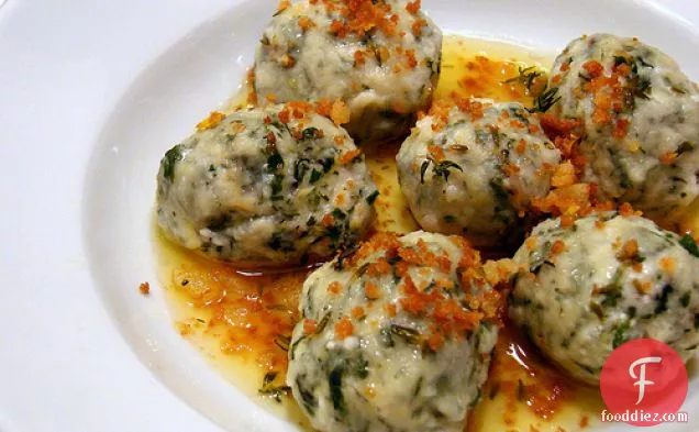 Gnudi With Lemon-thyme Butter And Breadcrumbs