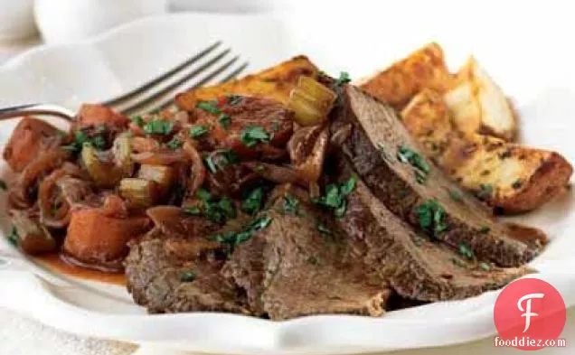 Zinfandel-Braised Beef Brisket with Onions and Potatoes