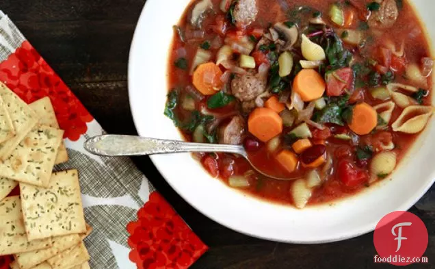 Winter Minestrone with Swiss Chard and Sausage