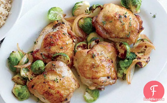 Roasted Chicken Thighs with Brussels Sprouts