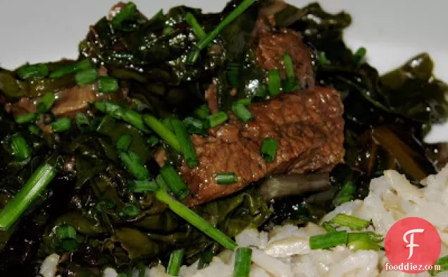 Bison Stew With Spring Greens