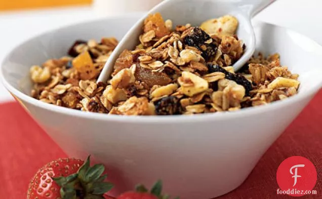 Three-Grain Breakfast Cereal with Walnuts and Dried Fruit