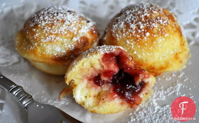 Ebelskivers (Danish Pancakes) With Lingonberry Jam