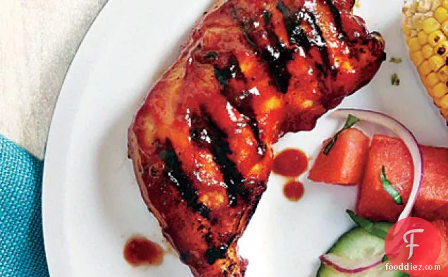 Grilled Chicken with Honey-Chipotle BBQ Sauce