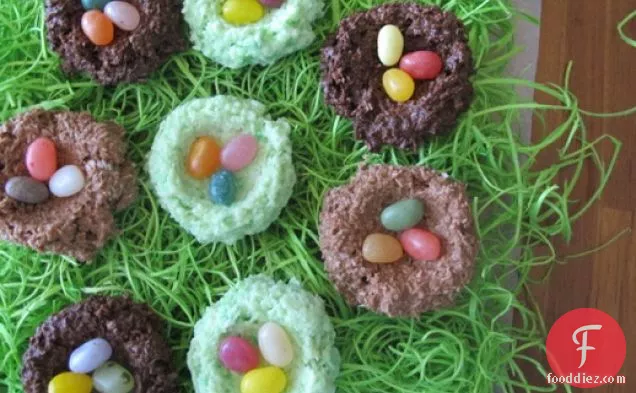 Chocolate Coconut Nests with Jelly Bean Eggs