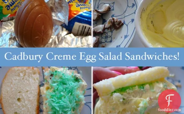 Cadbury Creme Egg Salad Sandwiches