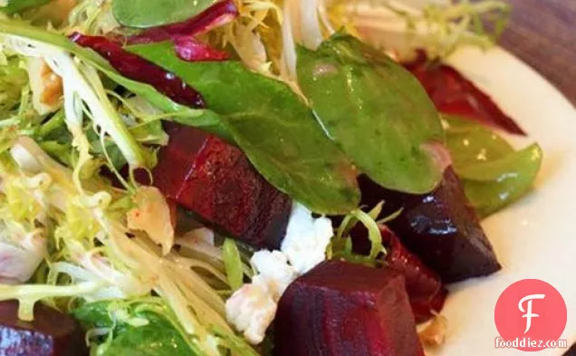 Serious Salads: Roasted Beet Salad with Goat Cheese, Walnuts and Honey Dijon Vinaigrette