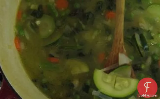 Spring Minestrone with Mint and Basil Pistou