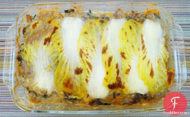 The Occasional Vegetarian's Cabbage and Mushroom 'Lasagna