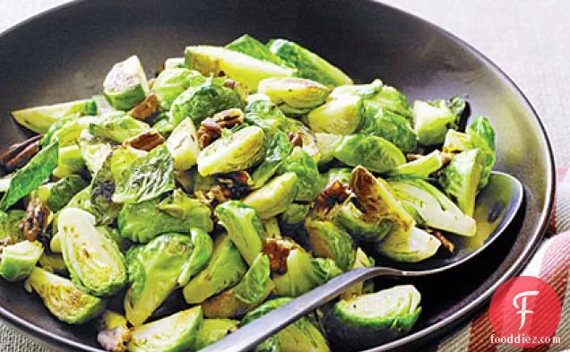 Sautéed Brussels Sprouts with Pecans