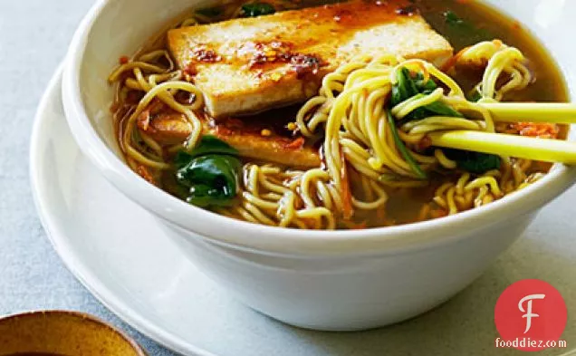 Glazed Chili Tofu with Ramen