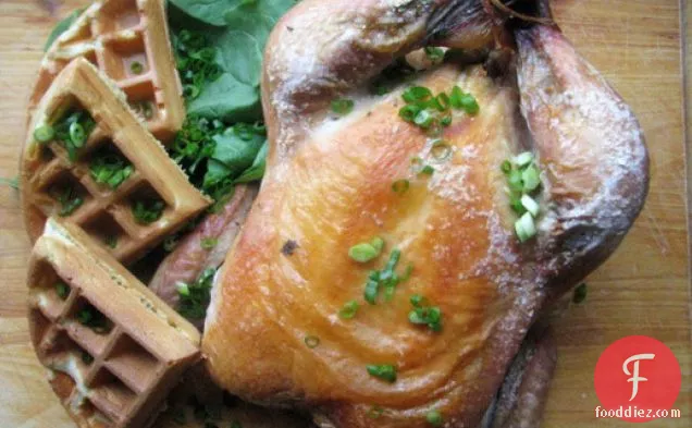 Sunday Supper: Roast Chicken with Herb Waffles