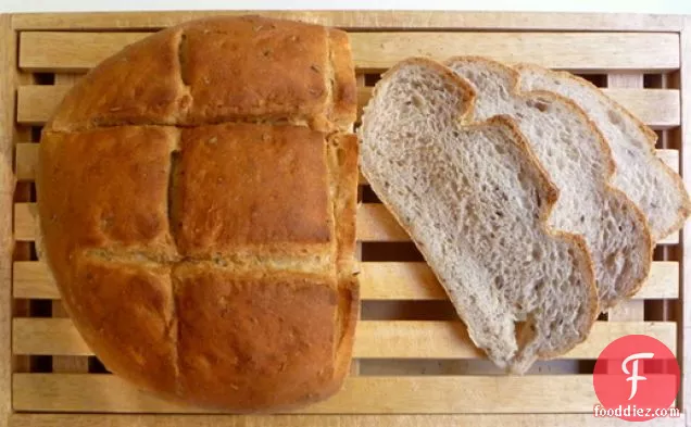 ब्रेड बेकिंग: रात भर परमेसन राई