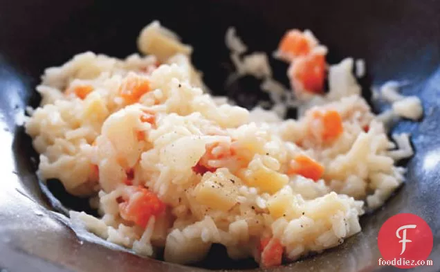Creamy Rice With Parsnip Puree And Root Vegetables