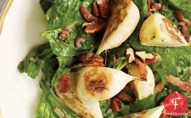 Turnip And Baby Spinach Salad With Warm Bacon Vinaigrette