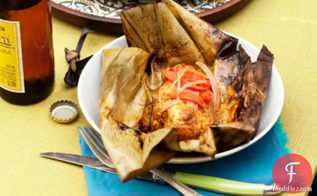 Cook the Book: Achiote-Marinated Chicken Wrapped in Banana Leaves