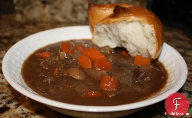 Winter Beef Stew With Mushrooms And Turnips
