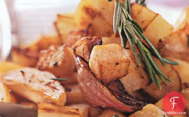 Sauteed Turnips and Parsnips with Rosemary