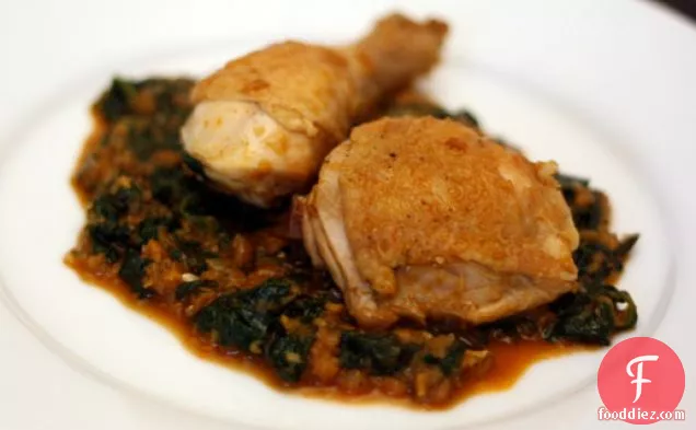 Dinner Tonight: Chicken with Spinach