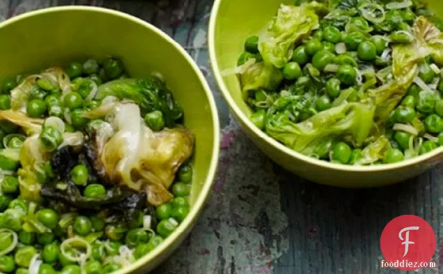 Cook the Book: Fresh Peas with Lettuce and Green Garlic