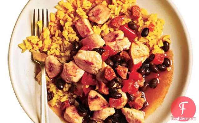 Rice and Beans with Chicken and Chorizo