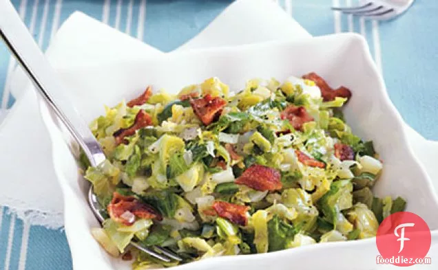 Brussels Sprouts with Crispy Bacon and Shallots