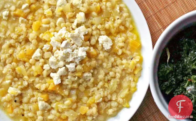 डिनर टुनाइट: रिकोटा सलाटा के साथ गोल्डन बीट जौ