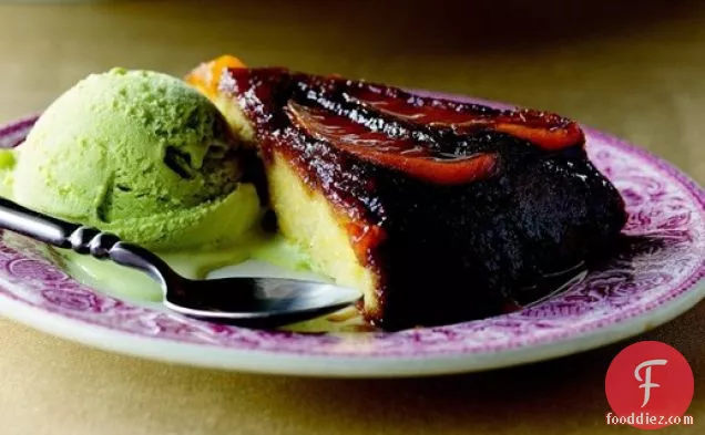 कुक द बुक: मैंगो अपसाइड-डाउन केक विद बेसिल आइसक्रीम