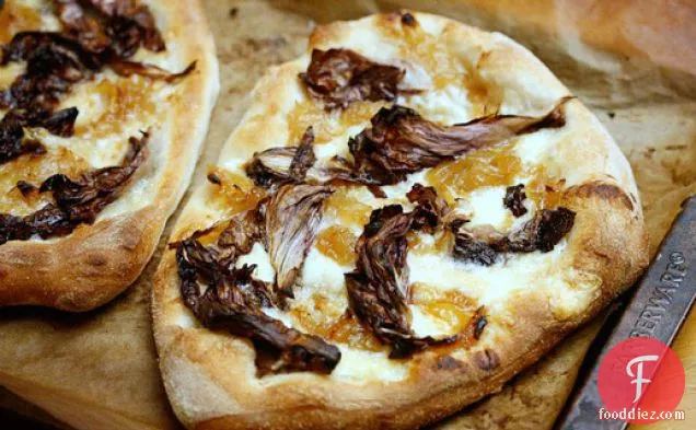 Eat For Eight Bucks: Smoked Mozzarella Pizza with Radicchio and Onion Jam